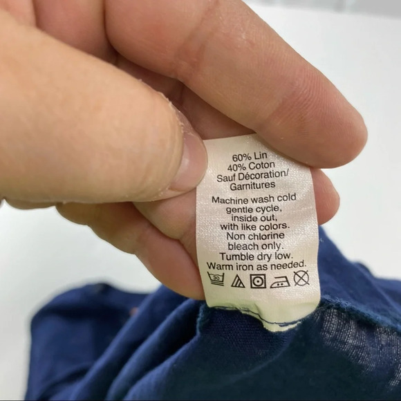 J. Crew women's Size 0 Sleeveless Blouse Top Navy Floral - Picture 5 of 6